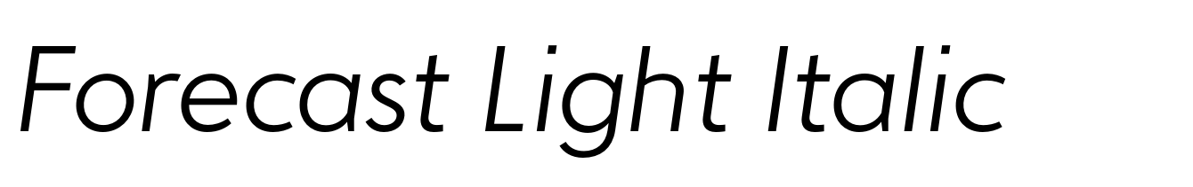 Forecast Light Italic